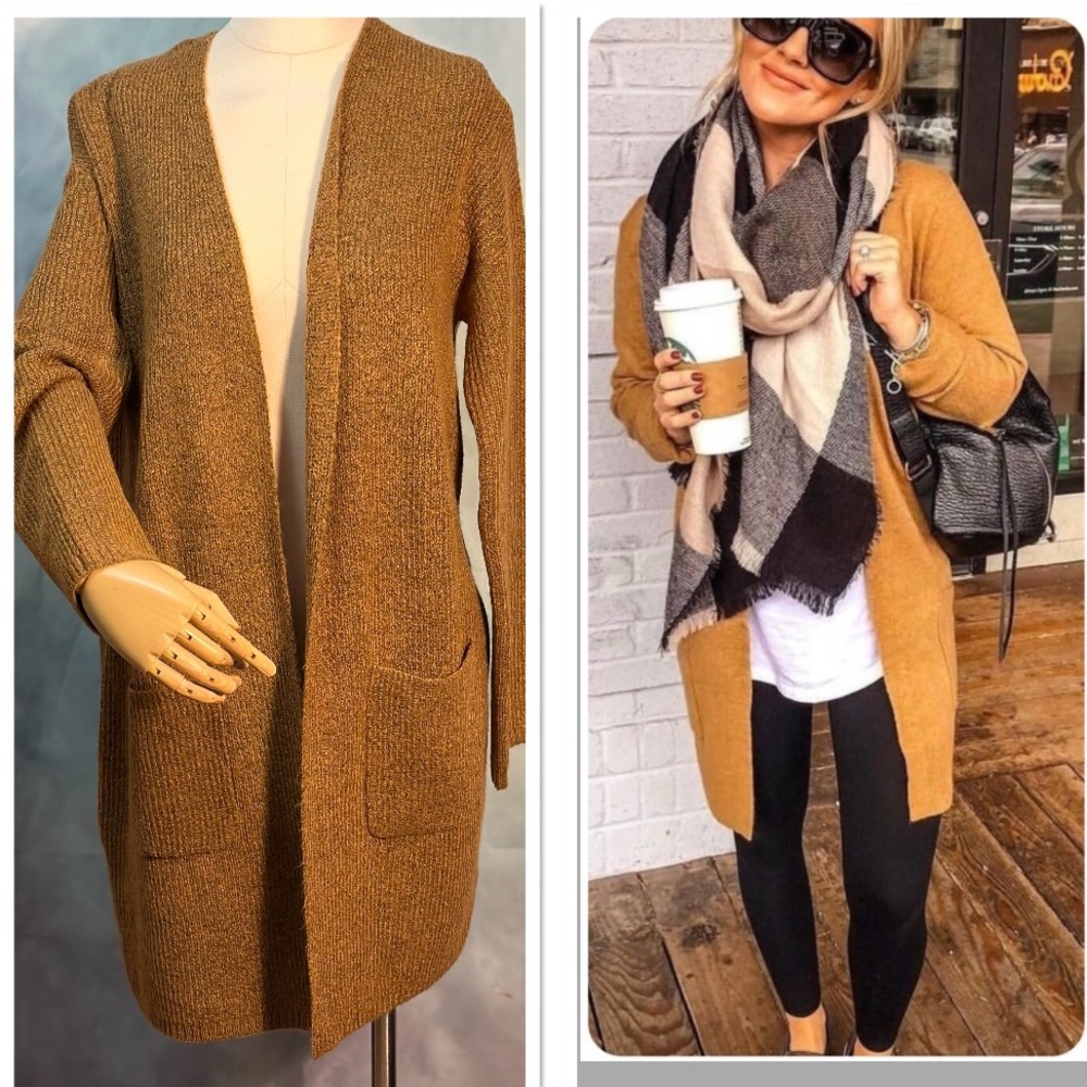 Long Mustard Cardigan (NWOT)